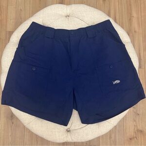 AFTCO Performance Fishing Shorts Size40...Inseam 6"....Navy Blue